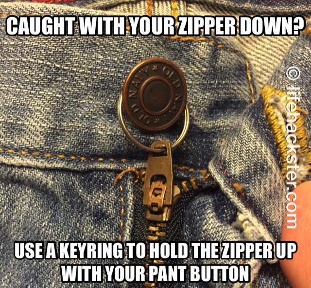 zipper keyring button hack Life Hackster